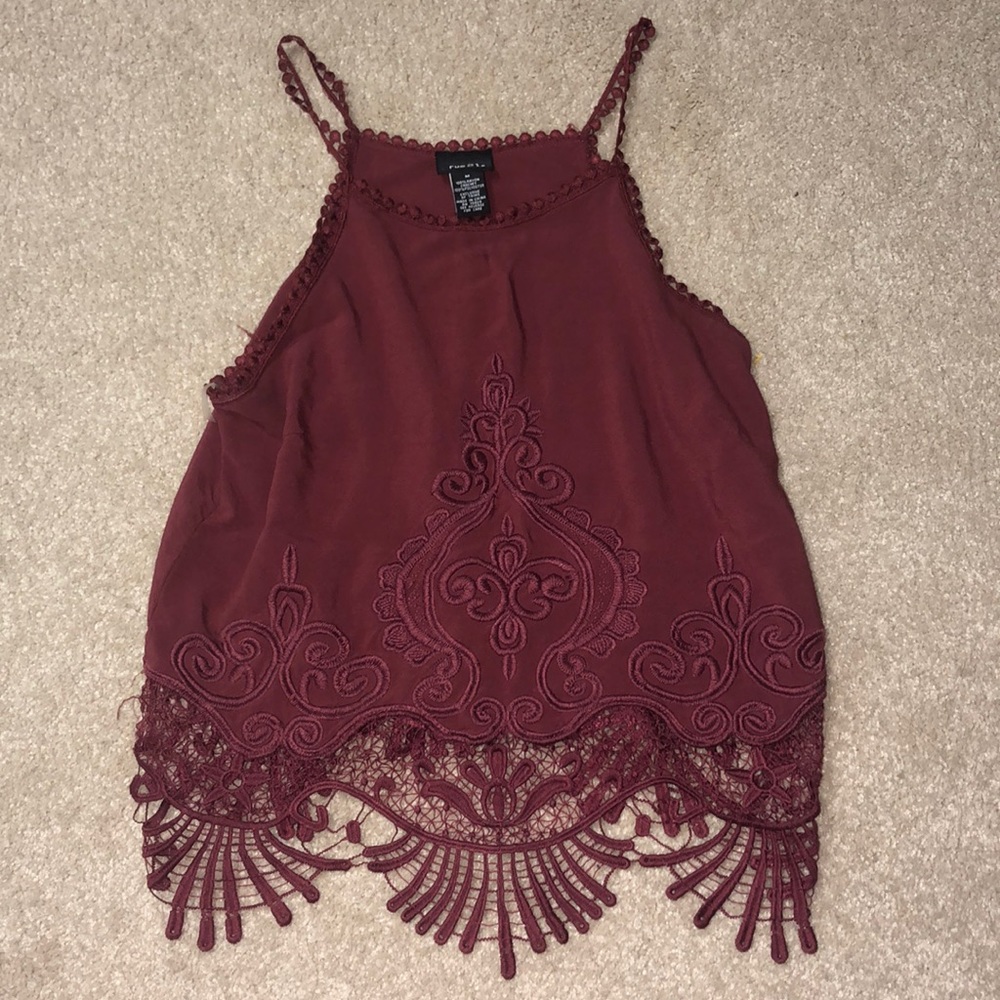 Burgundy tank top from Rue 21